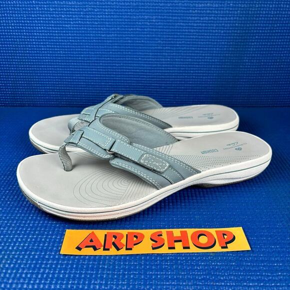 🔴 CLOUDSTEPPERS BY CLACKS THONG SANDALS Women`s Size 9M Blue Sandals 27772 - Picture 1 of 8